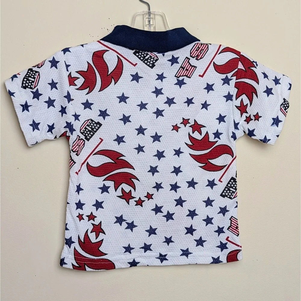 Vintage 1996 Atlanta Olympics Team USA All‎ Over Print Polo Shirt Youth Small